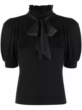Блузка с бантом alice + olivia, черный