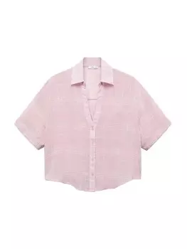 Блузка с коротким рукавом MANGO Blouse COCONUT, розовый