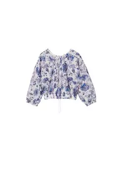 Блузка с коротким рукавом MANGO Blouse Rumba, разноцветный