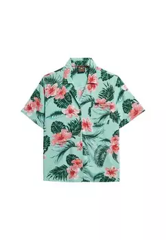Блузка с коротким рукавом Superdry Blouse Beach Resort, мятный