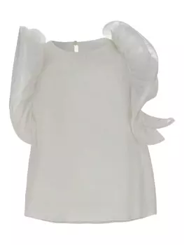 Блузка с оборками kaos, белый