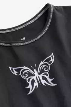 Блузка с принтом H&M, серый