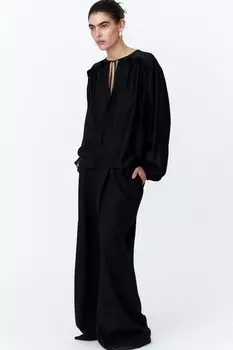 Блузка с воланами H&M, черный