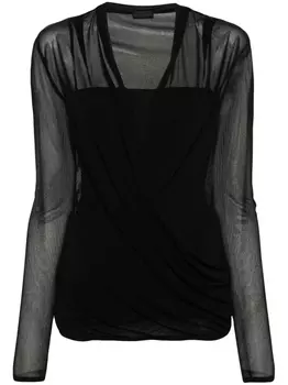 Блузка с запахом Givenchy, черный