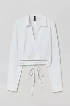 Блузка с завязками H&amp;M, белый