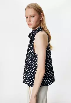 Блузка Shawl Polka Dotted Koton, черная
