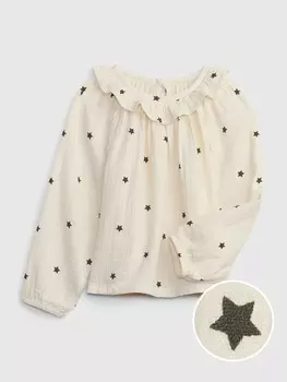 Блузка со звездами Gap, бежевый
