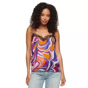 Блузка Superdry Studios Satin Cami, разноцветный