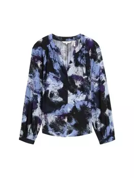 Блузка TOM TAILOR Blouse, цвет night blue/sky blue