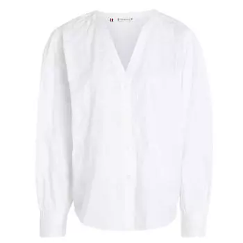 Блузка Tommy Hilfiger Lace Stripe, белый