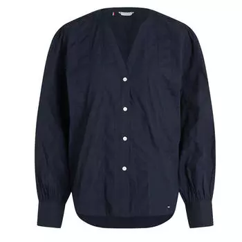 Блузка Tommy Hilfiger Lace Stripe, темно-синий