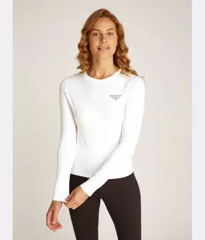 Блузка Tommy Jeans Slim Fit, белый