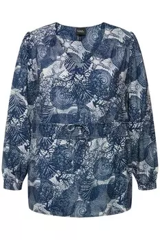 Блузка Ulla Popken Blouse, морской синий