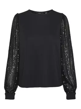 Блузка VERO MODA Blouse CHARLOTTE, черный