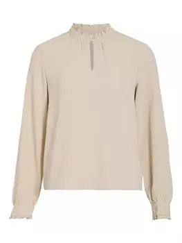Блузка VILA Blouse, бежевый