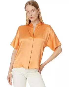 Блузка Vince Dolman Button Down Blouse, цвет Kumquat