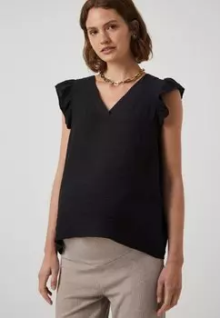 Блузка Vmmnatja Flounce Vero Moda, черная
