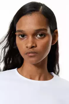 Блузка в рубчик H&M, белый