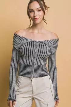 Блузка женская FASHNZFAB, серый