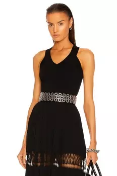 Боди Alaa Sleeveless Crossed Back, нуар