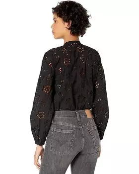 Боди AllSaints Amara Broderie Bodysuit, черный