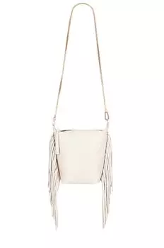 Боди ALLSAINTS Evaline Fringe Crossbody, белый