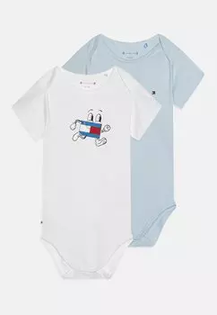 Боди BABY FLAG GIFTBAG 2 PACK Tommy Hilfiger, цвет breezy blue