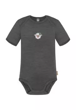 Боди Baby Merino с короткими рукавами «Тауранга» Normani, антарцитовый