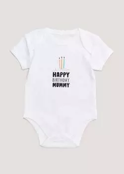 Боди Baby White Happy Birthday Mummy (Tiny Baby, 12 мес.), белый