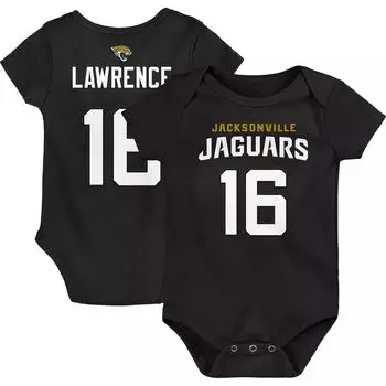 Боди для новорожденных и младенцев Trevor Lawrence Teal Jacksonville Jaguars Mainliner Имя и номер игрока Outerstuff