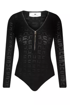 Боди Elisabetta Franchi Slim Fit, черный