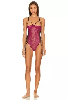 Боди fleur du mal Roxy Peekaboo Garter, цвет Magenta