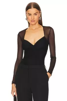 Боди fleur du mal Ruched, черный
