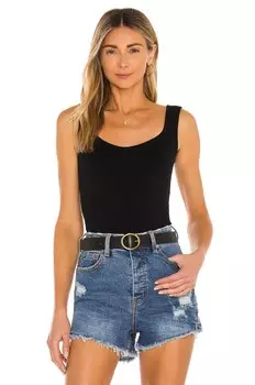 Боди Free People Clean Lines, черный