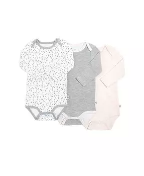 Боди Gertex Dream для маленьких девочек с длинными рукавами, 3 шт. Snugabye, мультиколор