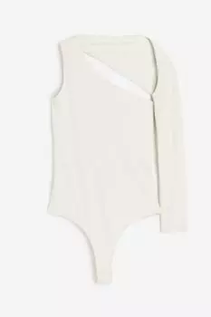 Боди H&M Asymmetric Thong, кремовый