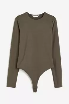 Боди H&M Jersey Thong, хаки