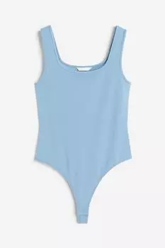 Боди H&M Square-neck Thong, голубой