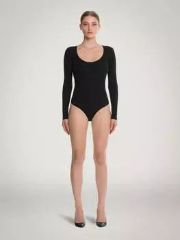 Боди Henley со стрингами Wolford, черный