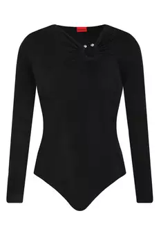 Боди HUGO Nevangeline Slim Fit, черный