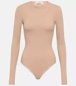 Боди из джерси VALENTINO, бежевый