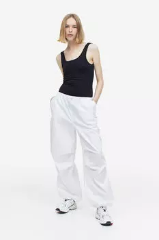Боди из ребристого джерси H&M, черный