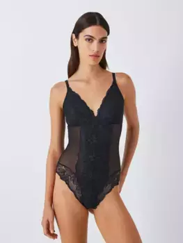 Боди John Lewis Winnie Lace, черный