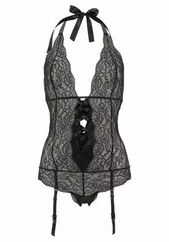 Боди LASCANA String, черный