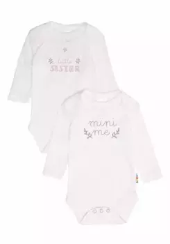 Боди Liliput "Mini Me/Little Sister", с практичными застежками-кнопками, белый