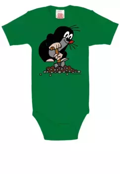 Боди LOGOSHIRT с принтом The Little Mole, зеленый