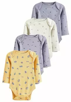 Боди LONG SLEEVE 4 PACK Next, цвет yellow