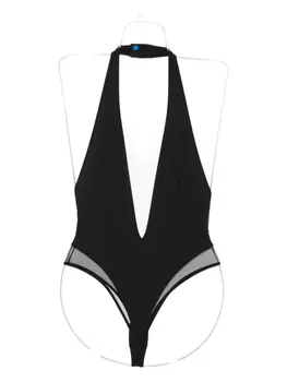 Боди Maison Close Pure Tentation с V-образным вырезом, черный