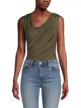 Боди Mantra со сборками Johanna Ortiz, цвет Military Green