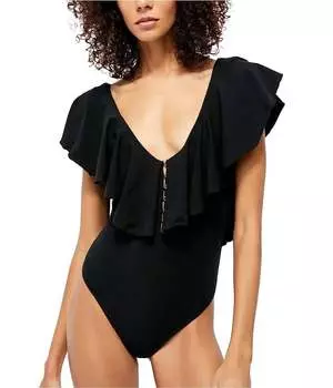 Боди Matilda Ruffle в черном цвете Free People